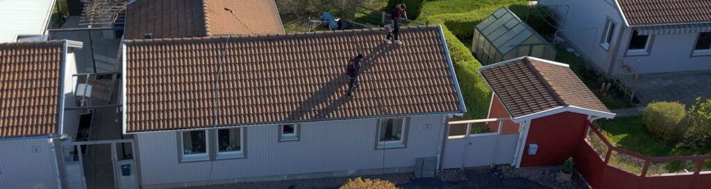 Villa tak som tvättas utan högtryck